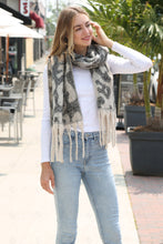 Load image into Gallery viewer, COLOR-GRADIENT LEOPARD PATTERN SCARF WHITE SCARVES
