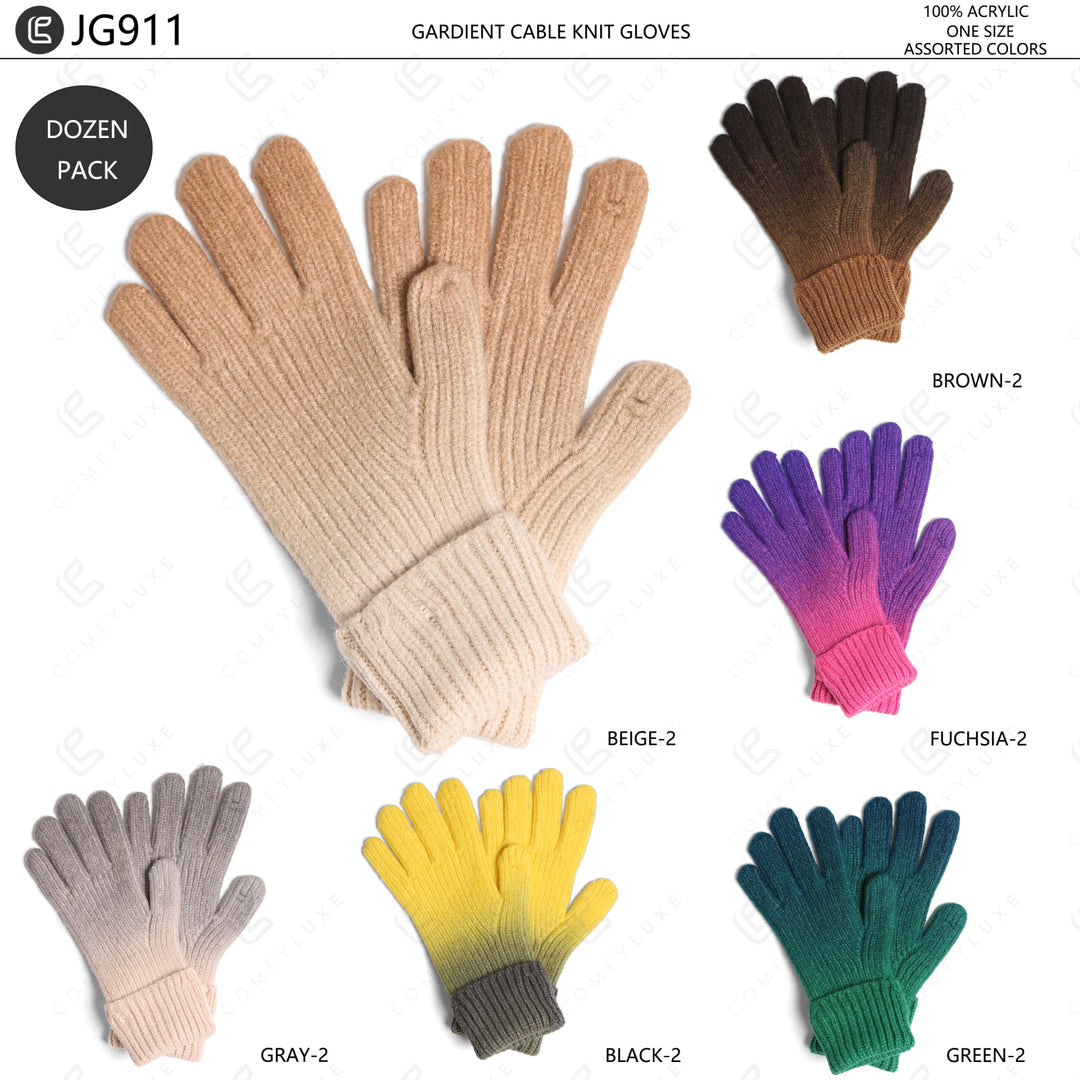 COLOR-GRADIENT PATTERN GLOVES GLOVES