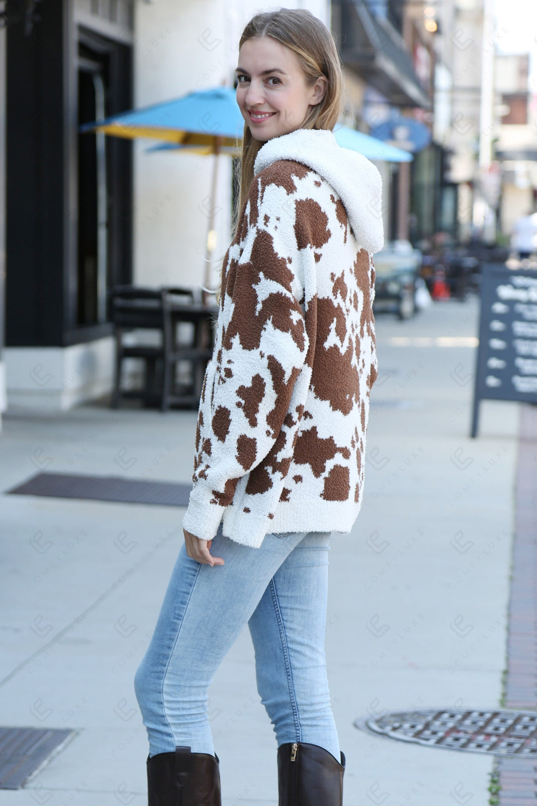 COW PATTERN HOODIE APPAREL