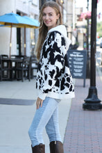 Load image into Gallery viewer, COW PATTERN HOODIE BLACK APPAREL
