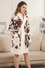 Load image into Gallery viewer, COW PATTERN ROBE COFFEE APPAREL
