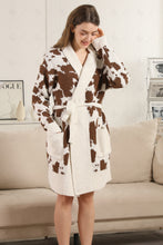 Load image into Gallery viewer, COW PATTERN ROBE COFFEE APPAREL
