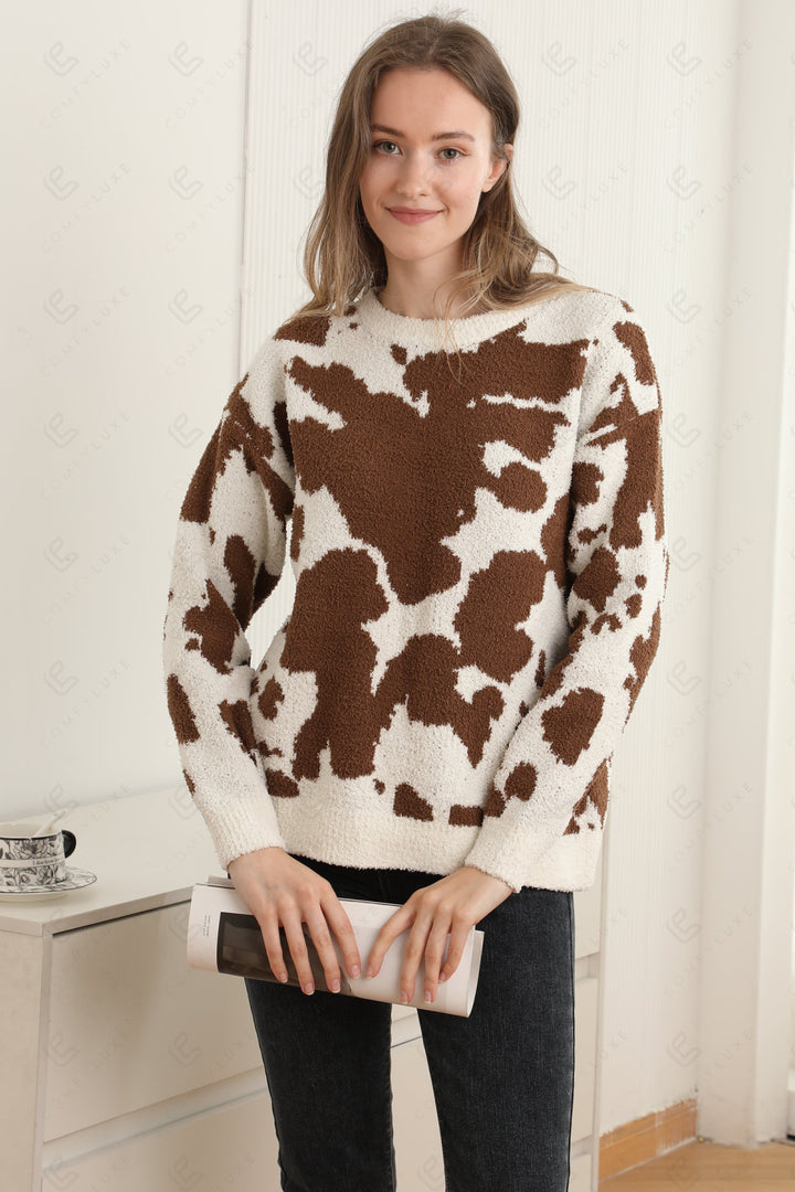 COW PATTERN SWEATER APPAREL