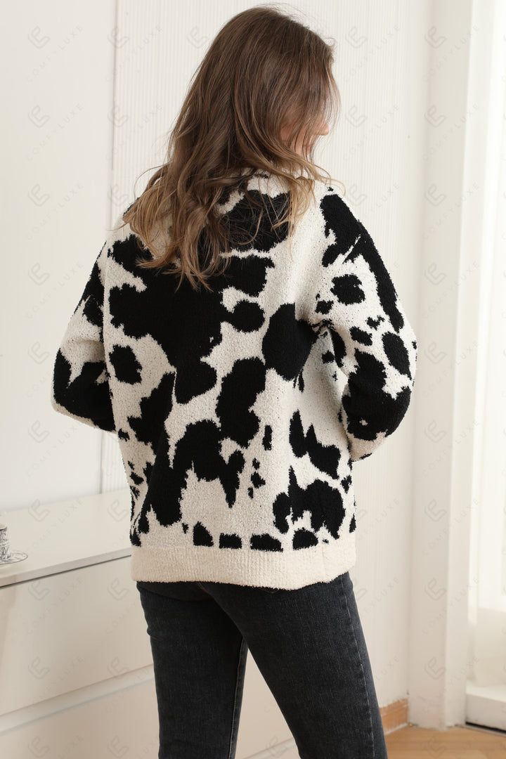 COW PATTERN SWEATER APPAREL
