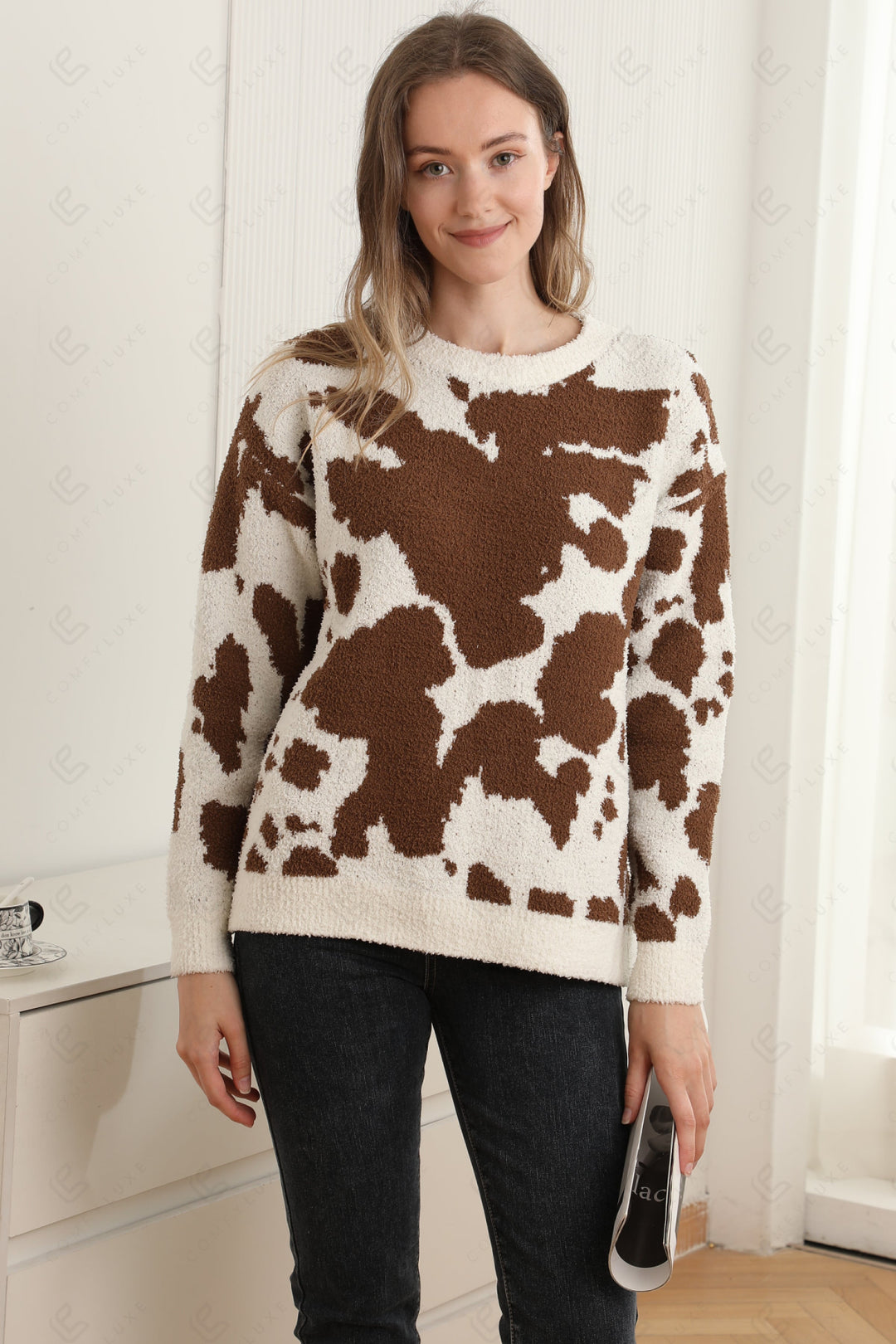 COW PATTERN SWEATER APPAREL
