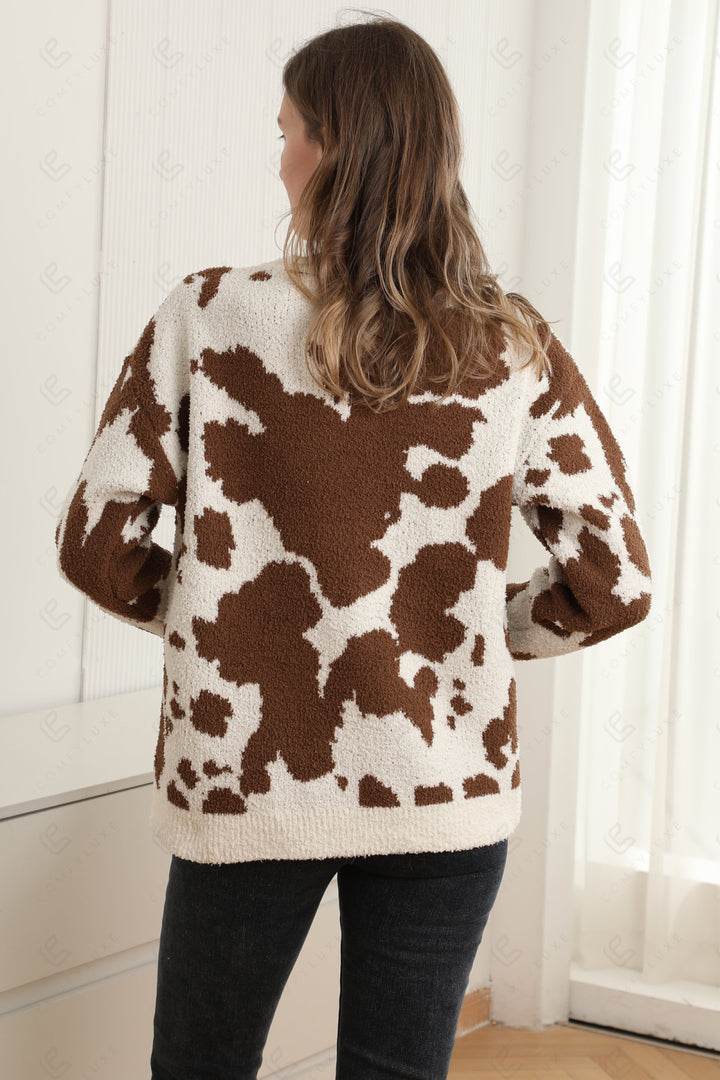 COW PATTERN SWEATER APPAREL