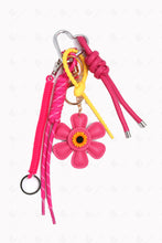 Load image into Gallery viewer, DAISY KEYCHAIN/BAG CHARM FUCHSIA KEYCHAINS
