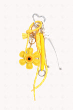 Load image into Gallery viewer, DAISY KEYCHAIN/BAG CHARM YELLOW KEYCHAINS
