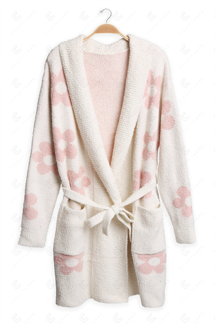 DAISY PATTERN ROBE PINK APPAREL