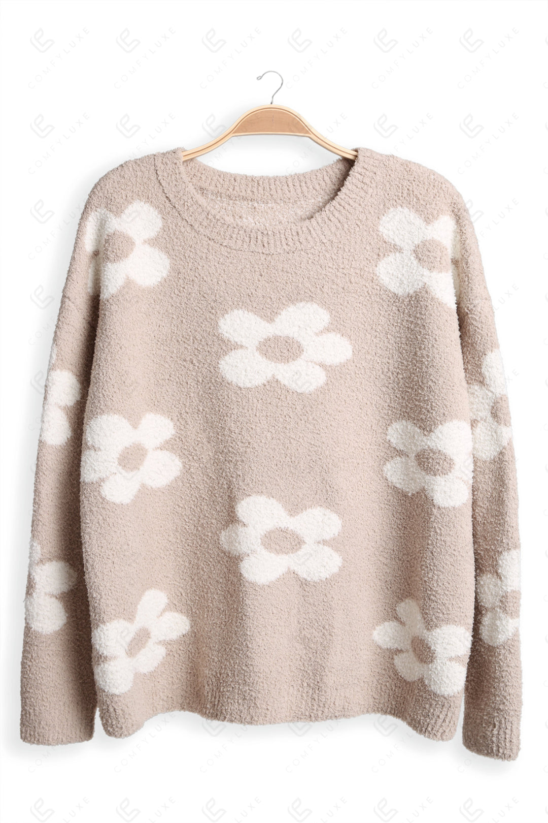 DAISY PATTERN SWEATER BEIGE APPAREL