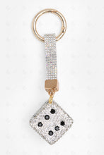 Load image into Gallery viewer, DICE KEYCHAIN/BAG CHARM WHITE KEYCHAINS
