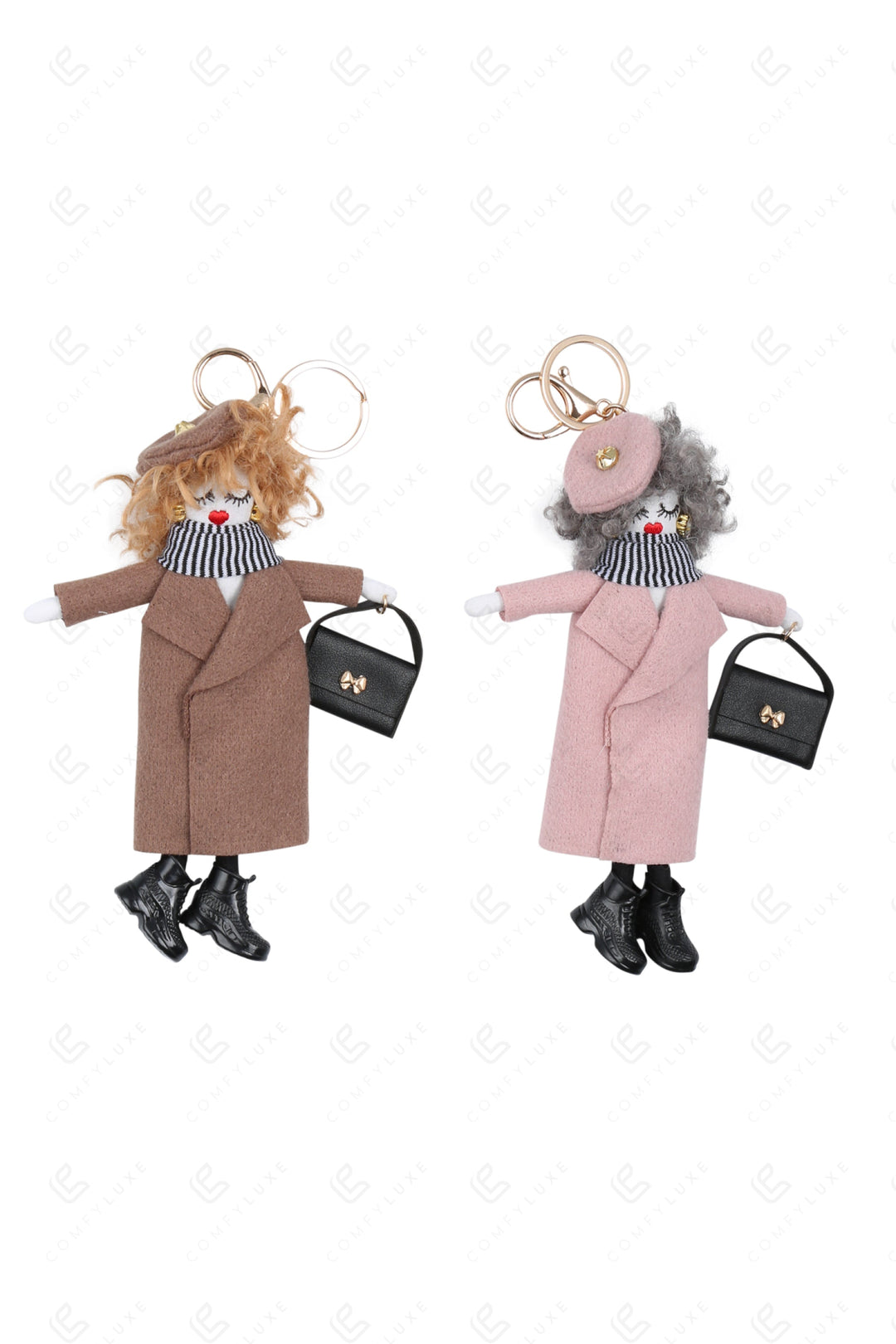 DOLL IN COAT KEYCHAIN/BAG CHARM KEYCHAINS