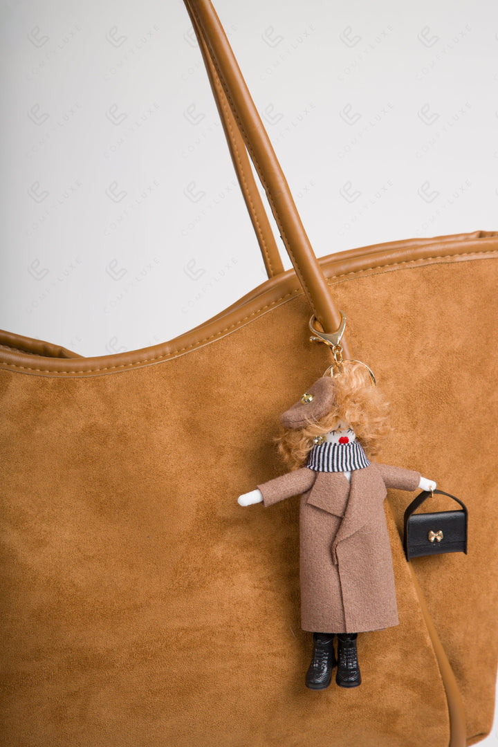 DOLL IN COAT KEYCHAIN/BAG CHARM KEYCHAINS