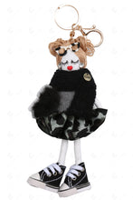 Load image into Gallery viewer, DOLL IN SKIRT KEYCHAIN/BAG CHARM BLACK KEYCHAINS
