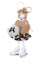 Load image into Gallery viewer, DOLL IN SKIRT KEYCHAIN/BAG CHARM CAMEL KEYCHAINS
