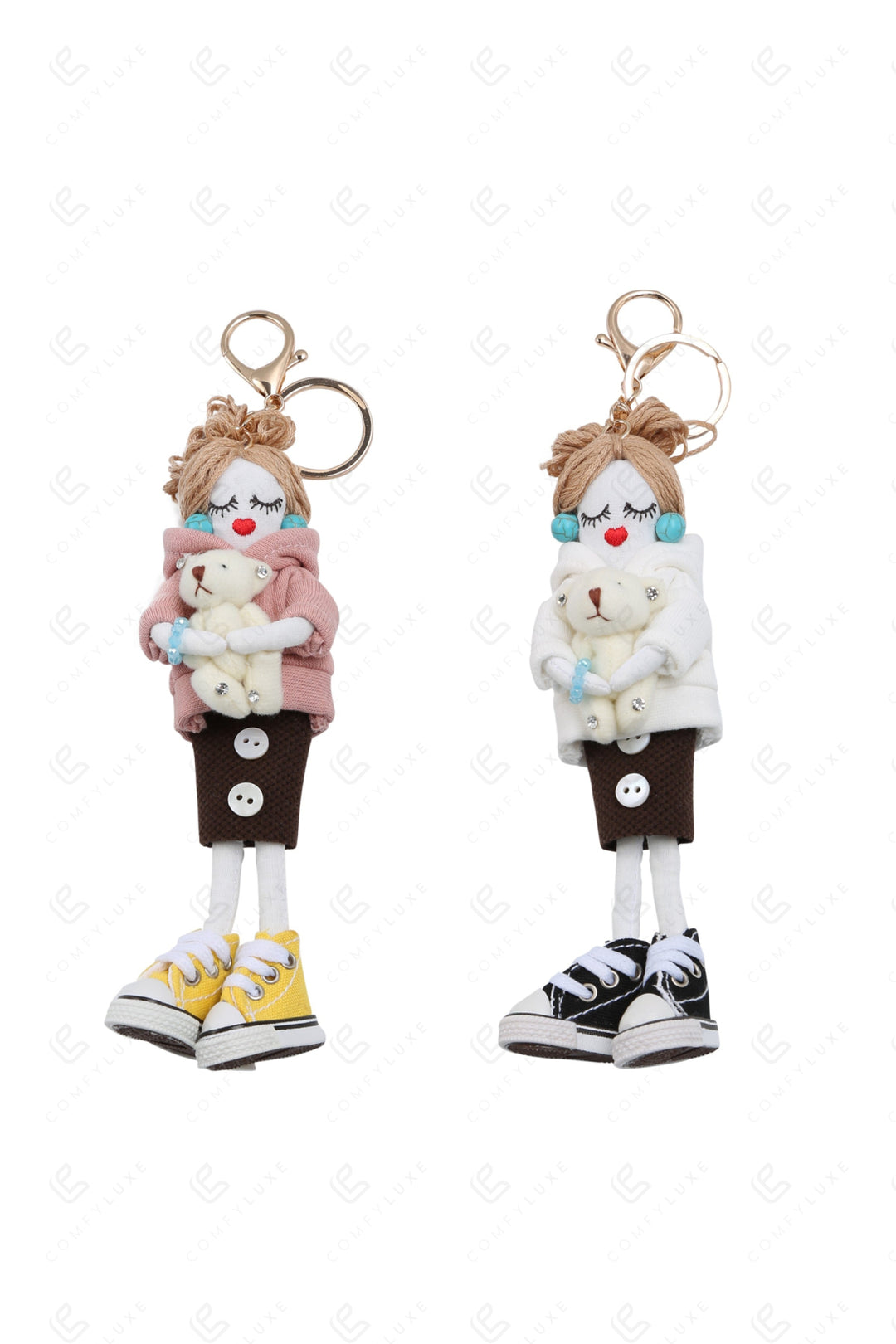 DOLL IN SKIRT KEYCHAIN/BAG CHARM KEYCHAINS