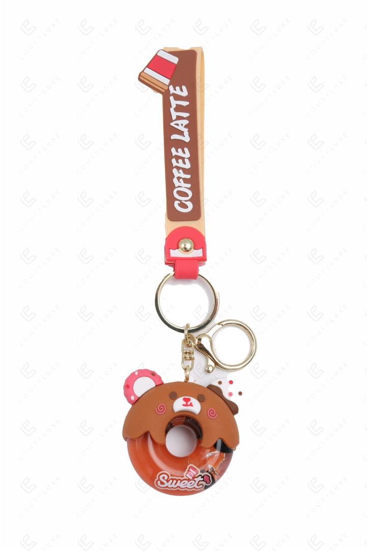 DOUGHNUT BEAR KEYCHAIN/BAG CHARM KEYCHAINS