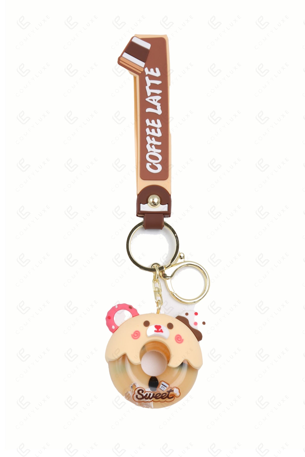 DOUGHNUT BEAR KEYCHAIN/BAG CHARM KEYCHAINS