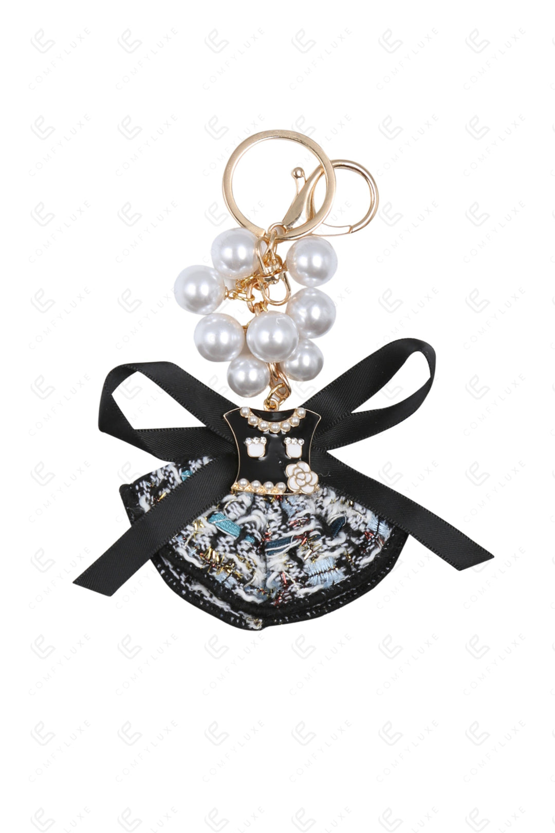 DRESS KEYCHAIN/BAG CHARM BLACK KEYCHAINS
