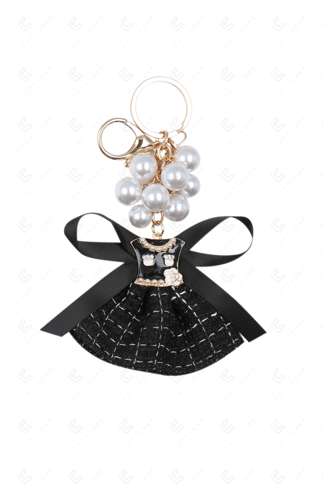 DRESS KEYCHAIN/BAG CHARM BLACK KEYCHAINS