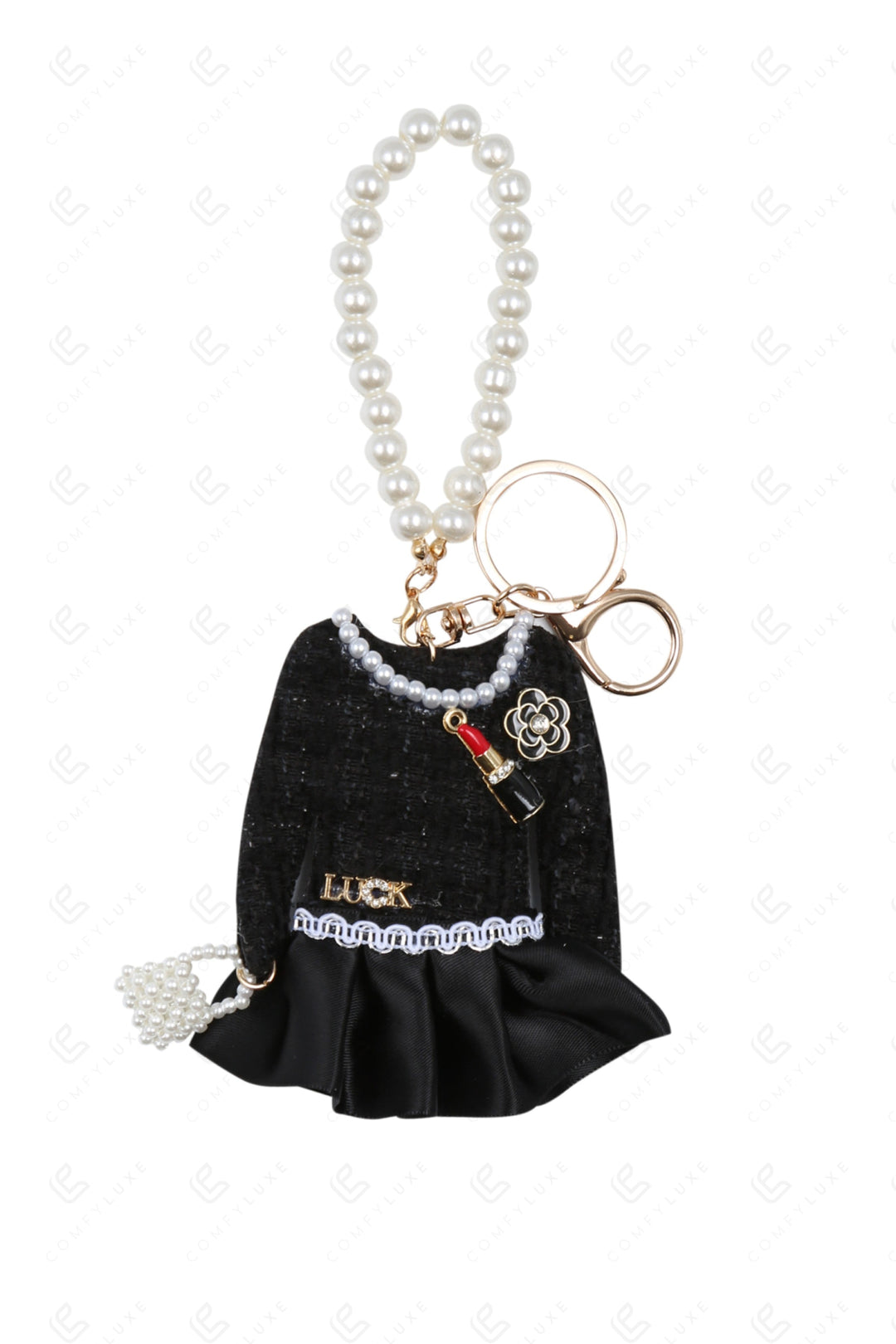 DRESS KEYCHAIN/BAG CHARM BLACK KEYCHAINS