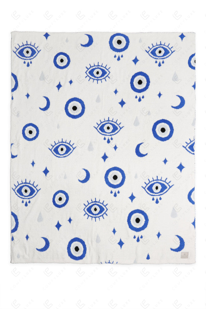 EVIL EYE PATTERN THROW BLANKET EVILEYE THROW BLANKETS
