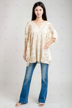Load image into Gallery viewer, FLORAL &amp; PAISLEY PATTERN COVER-UP PONCHO APPAREL
