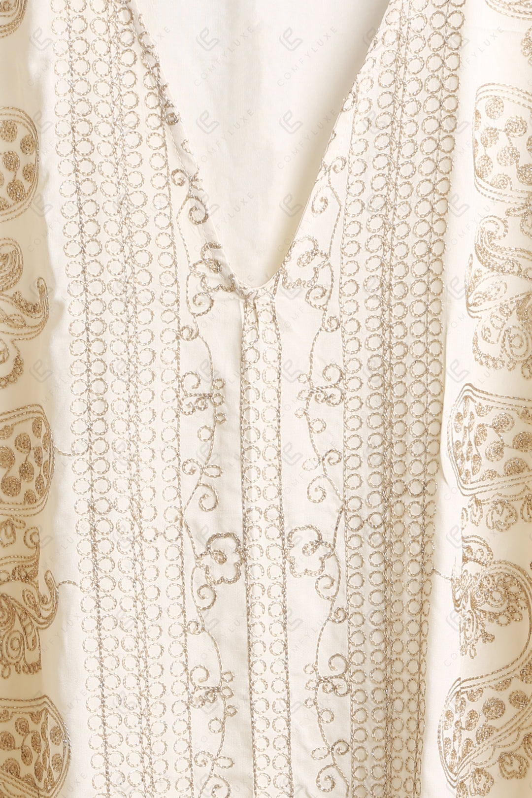 PAISLEY &amp; FLORAL PATTERN EMBROIDERED COVER-UP PONCHO APPAREL