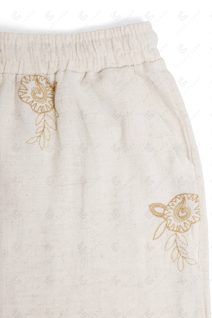FLORAL &amp; PAISLEY PATTERN PANTS APPAREL