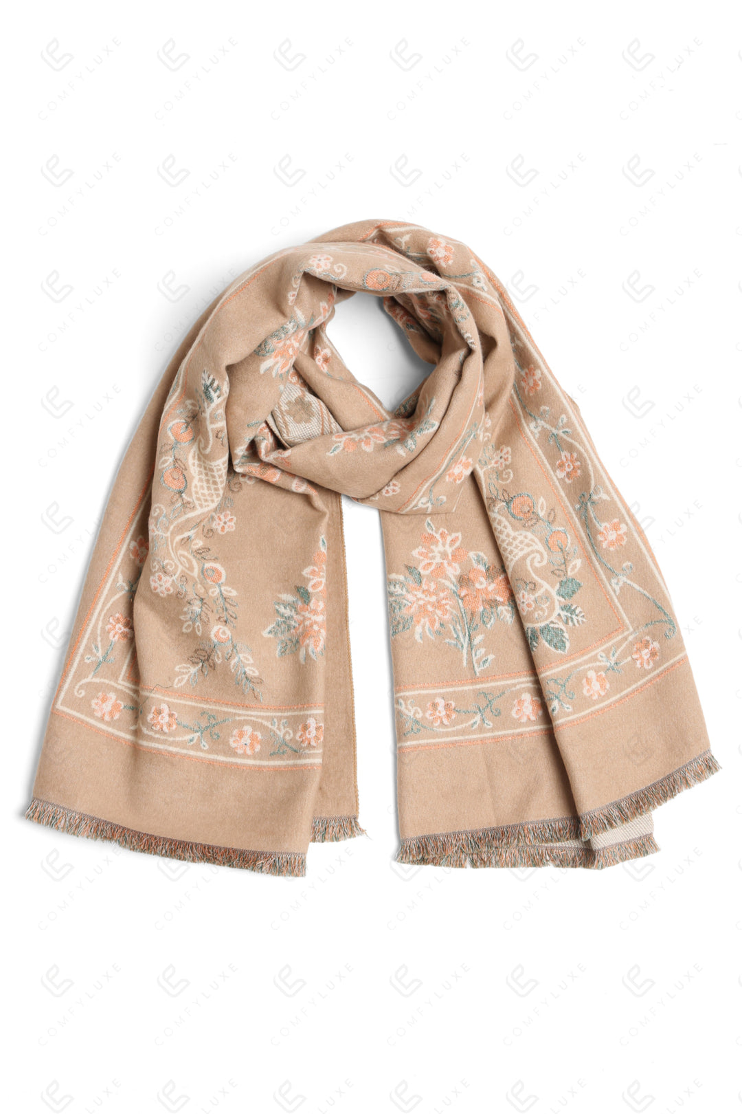 Js2409 Beige Scarves