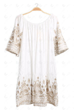 Load image into Gallery viewer, FLORAL PATTERN COVER-UP DRESS APPAREL
