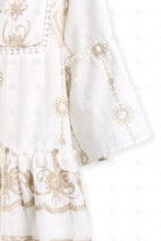 Load image into Gallery viewer, FLORAL PATTERN COVER UP DRESS WHITE APPAREL
