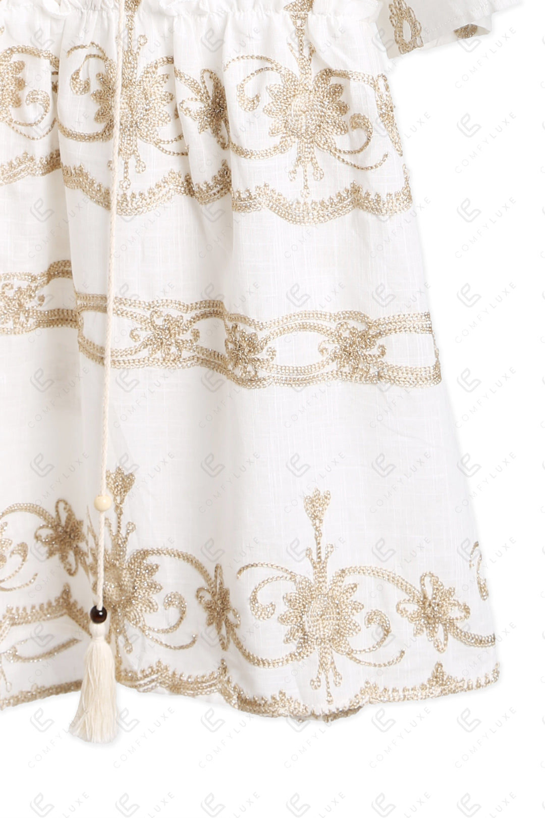 FLORAL PATTERN COVER UP DRESS WHITE APPAREL