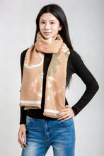 Load image into Gallery viewer, FLORAL PATTERN SCARF BEIGE SCARVES
