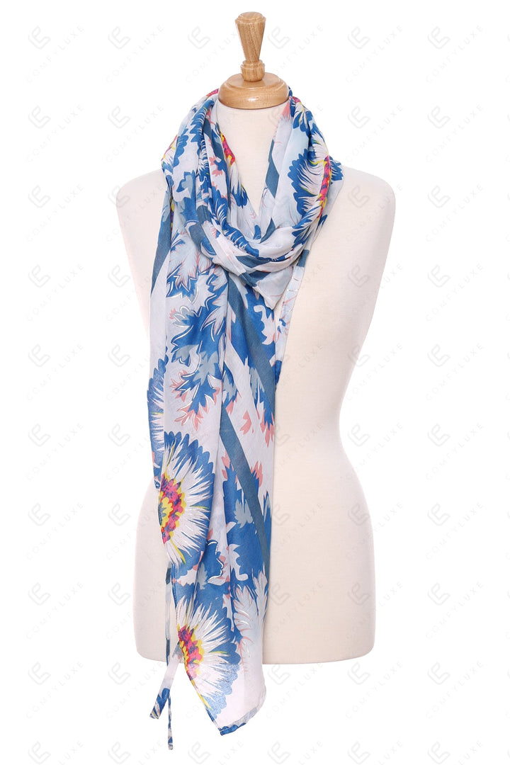 FLORAL PATTERN SCARF &amp; COVER-UP SCARVES