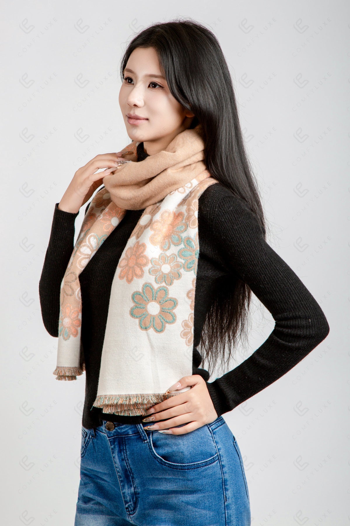 FLORAL PATTERN SCARF SCARVES
