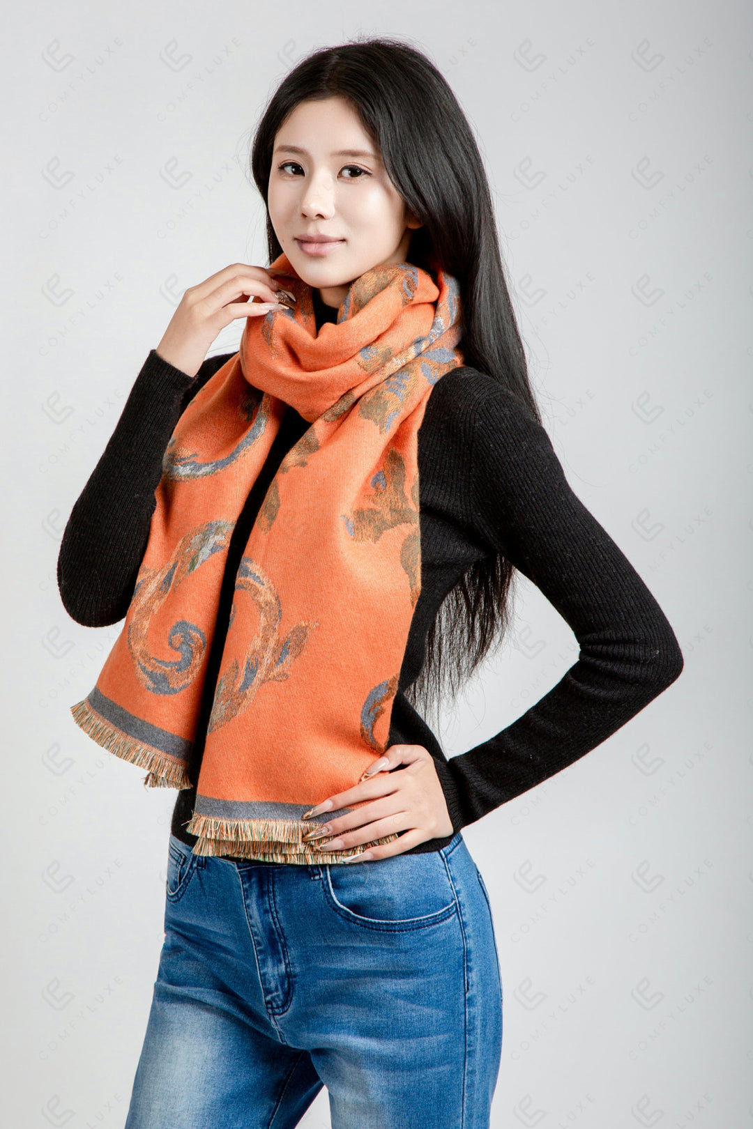 FLORAL PATTERN SCARF SCARVES