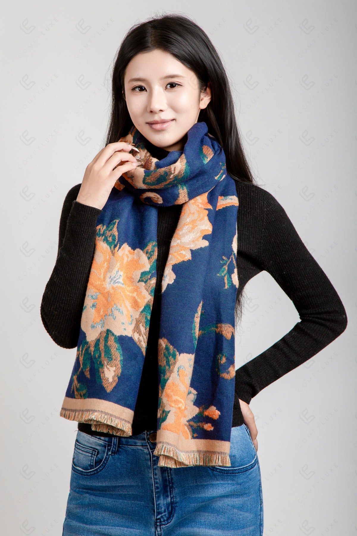 FLORAL PATTERN SCARF SCARVES