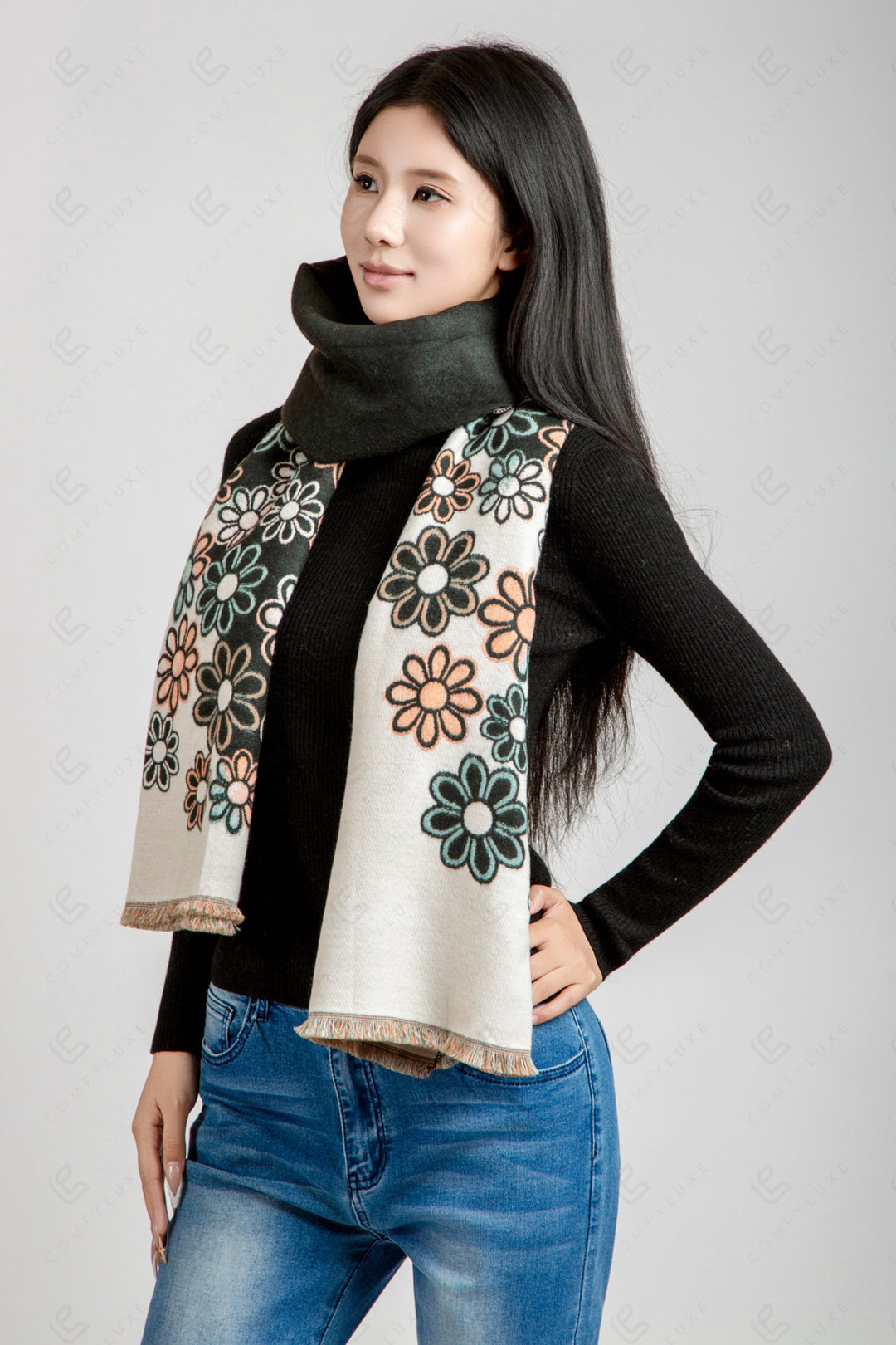 FLORAL PATTERN SCARF SCARVES