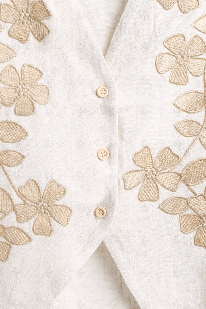 FLORAL PATTERN VEST APPAREL
