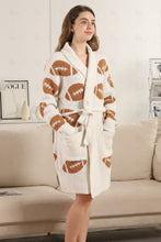 Load image into Gallery viewer, FOOTBALL PATTERN ROBE BROWN APPAREL
