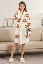 Load image into Gallery viewer, FOOTBALL PATTERN ROBE BROWN APPAREL
