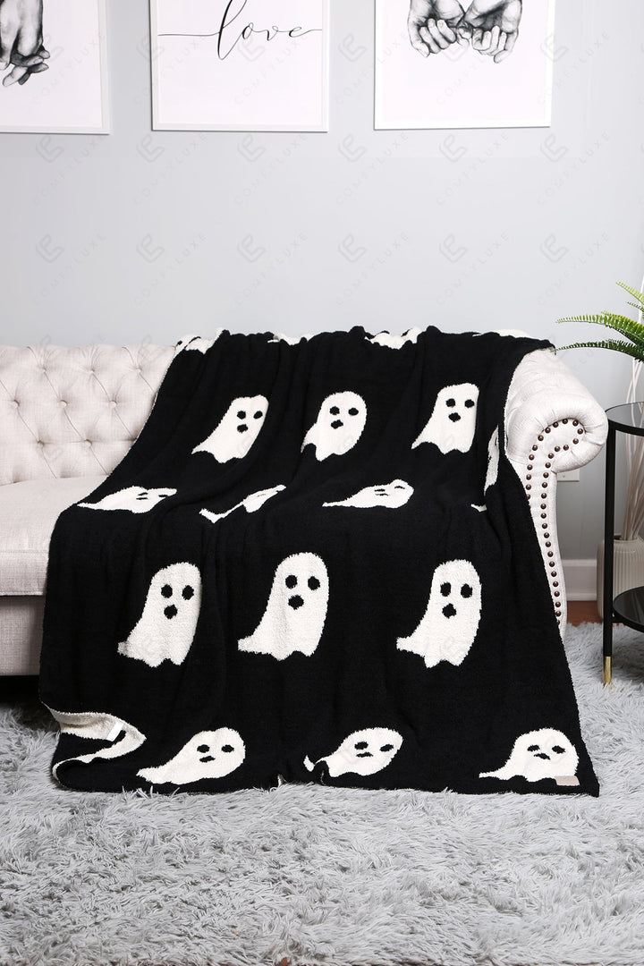 Jcl4317 Black Throw Blankets