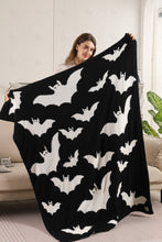 Load image into Gallery viewer, HALLOWEEN PATTERN THROW BLANKET BLACK THROW BLANKETS
