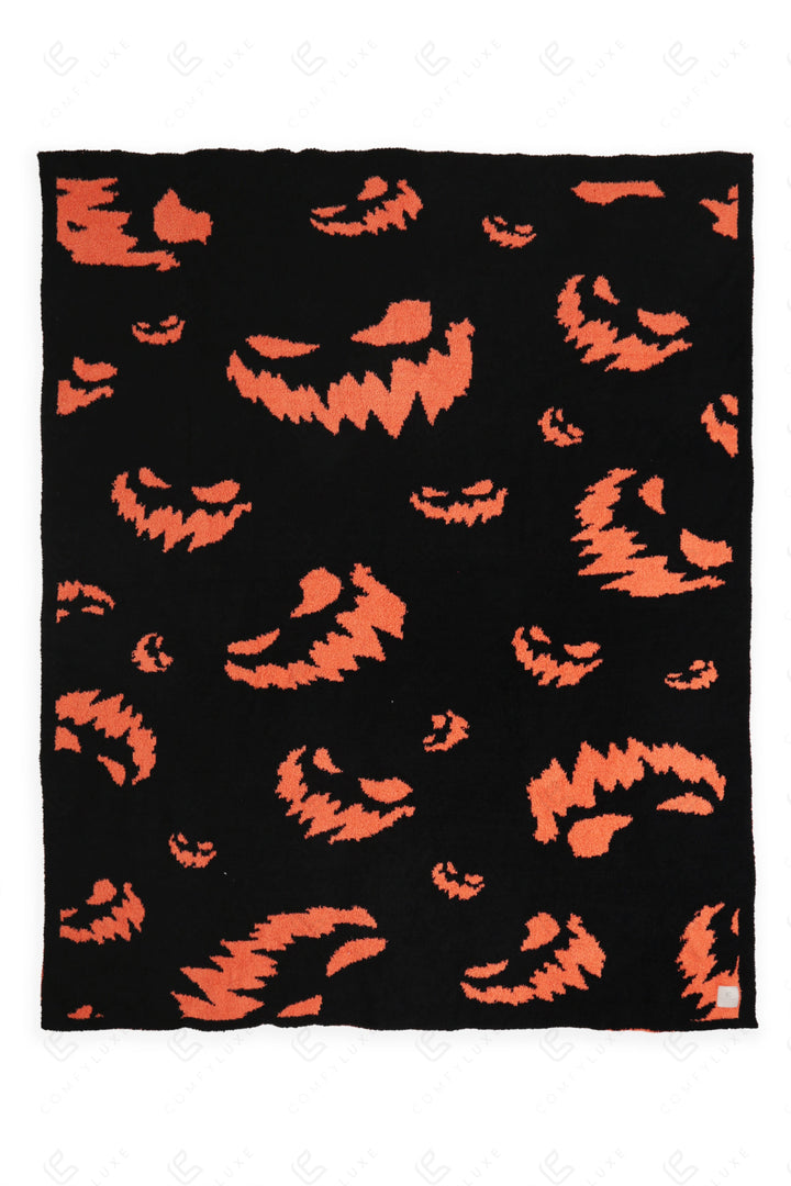 HALLOWEEN PATTERN THROW BLANKET ORANGE THROW BLANKETS