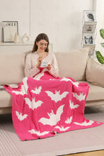 Load image into Gallery viewer, HALLOWEEN PATTERN THROW BLANKET FUCHSIA THROW BLANKETS

