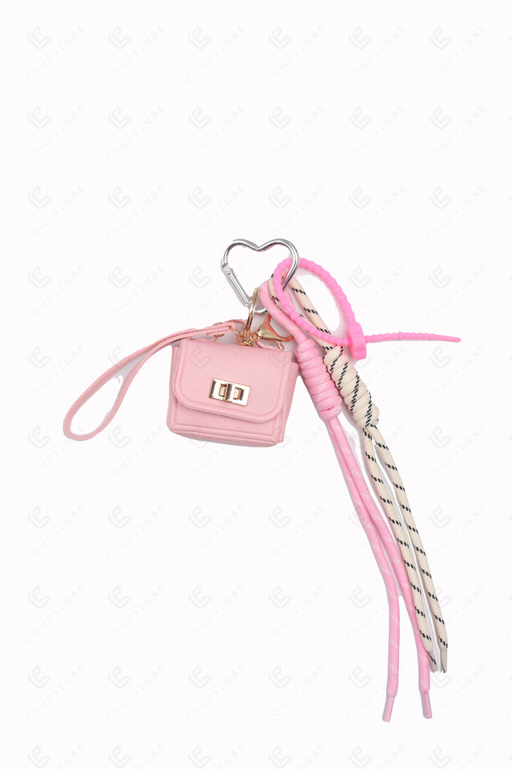 HANDBAG KEYCHAIN/BAG CHARM PINK KEYCHAINS