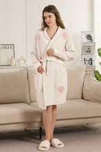 Load image into Gallery viewer, HEART PATTERN ROBE PINK APPAREL
