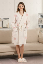 Load image into Gallery viewer, HEART PATTERN ROBE PINK APPAREL
