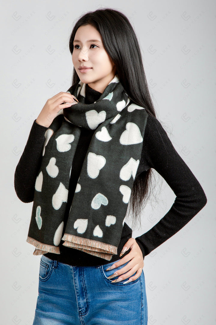 HEART PATTERN SCARF SCARVES